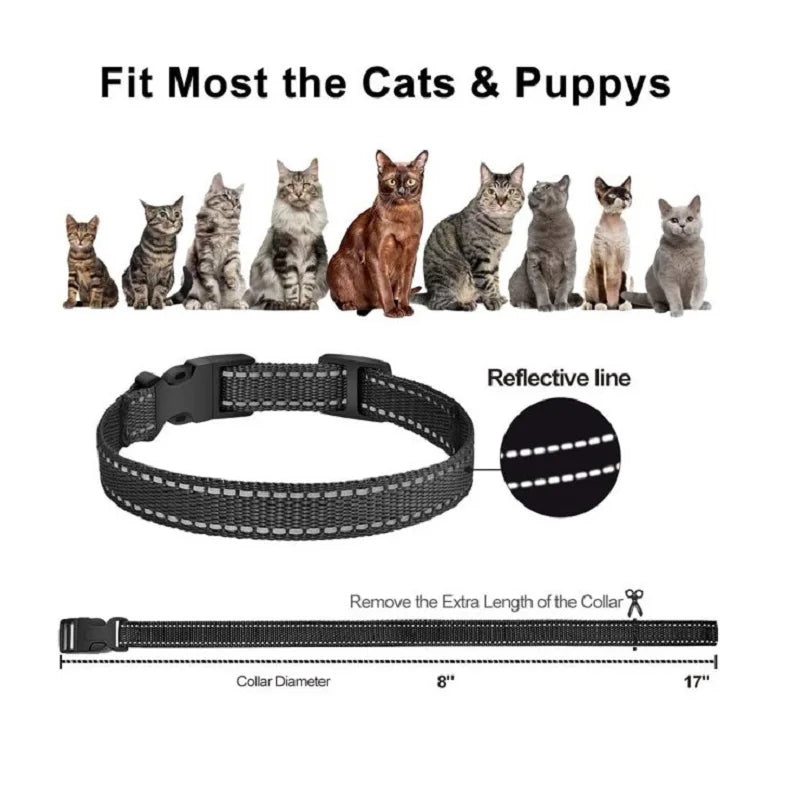 Paipaitek Cat Training CollarWith Remote,Cat Anti Meow Collar,Waterproof& Rechargeable Cat Stop Meowing Barking Collar